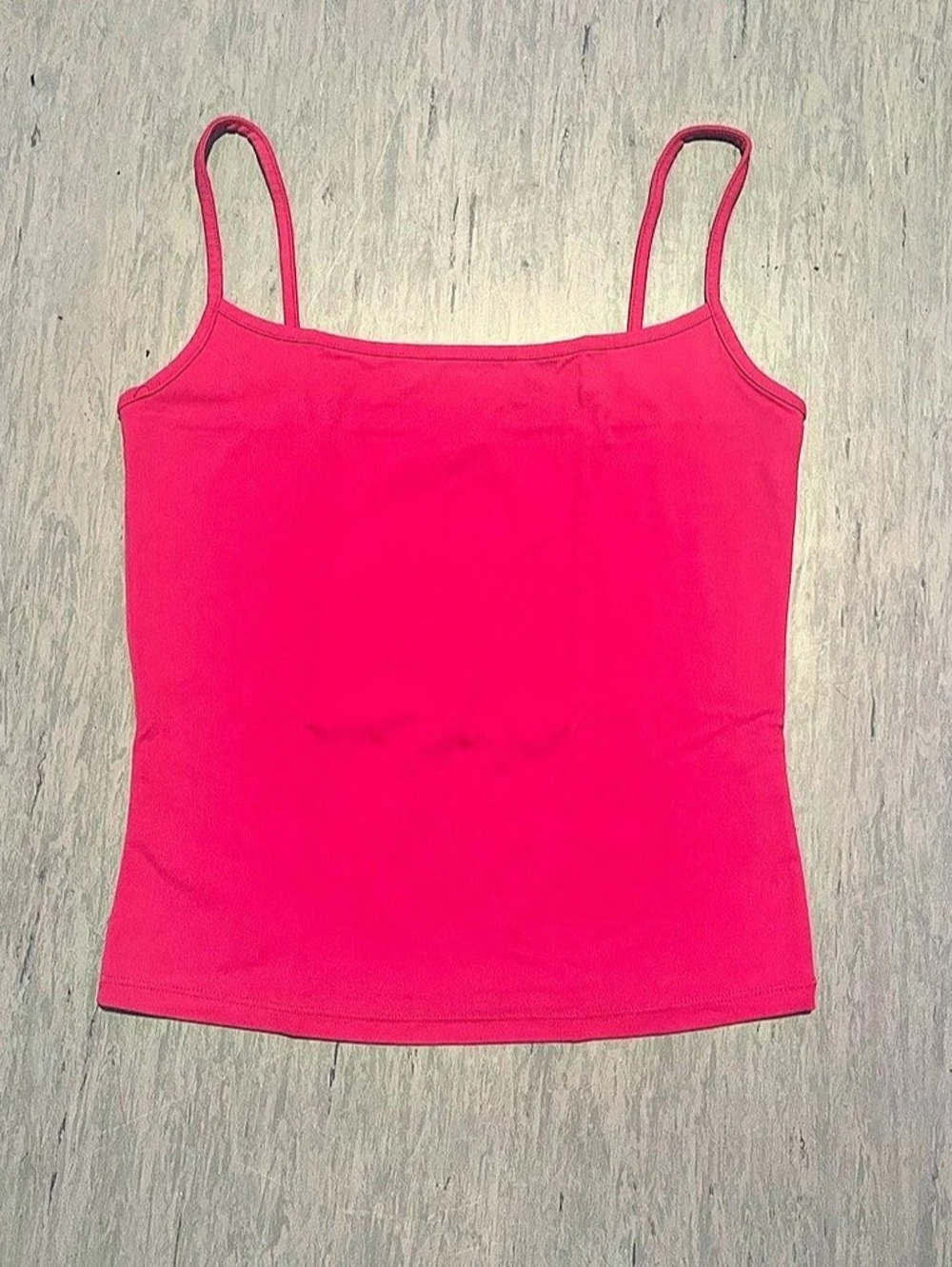 Garage Sleek Square Neck Tank Top Pink Medium